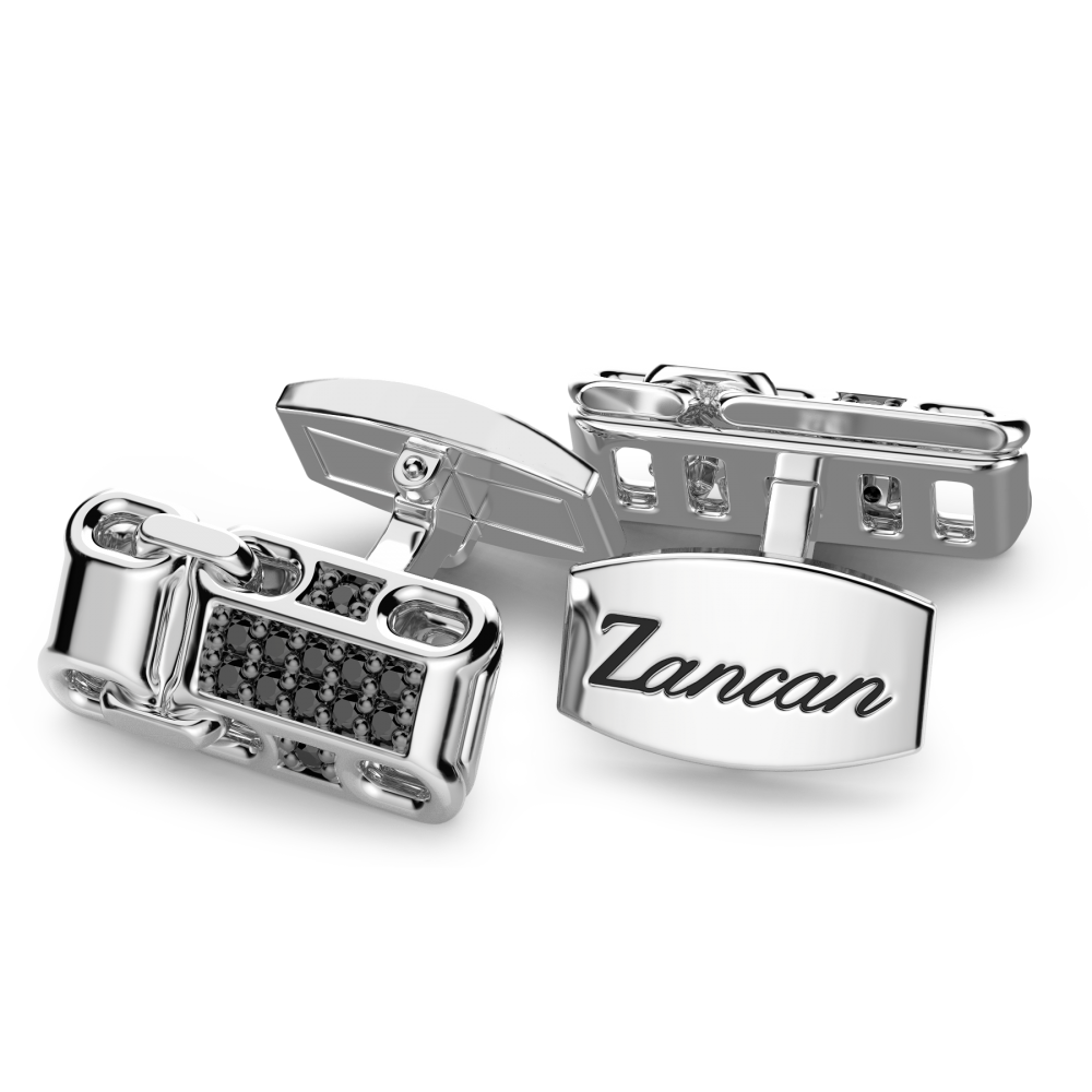 Zancan Gemelli Zancan in argento con pietre nere