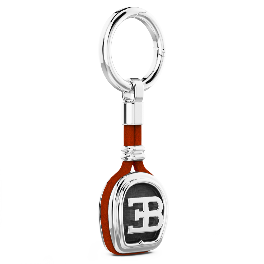 Zancan Portachiavi Bugatti In Argento E Pelle