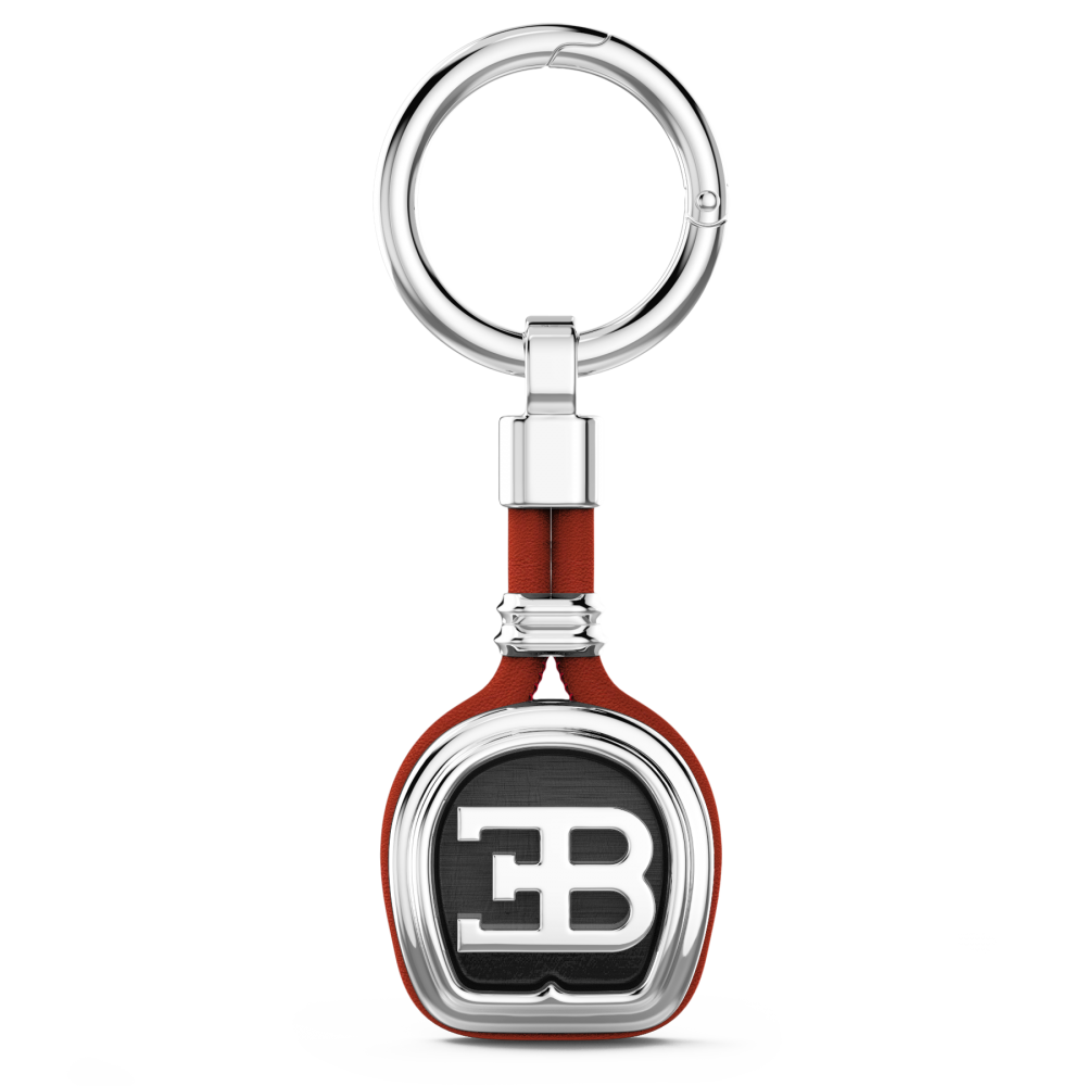Zancan Portachiavi Bugatti in argento e pelle
