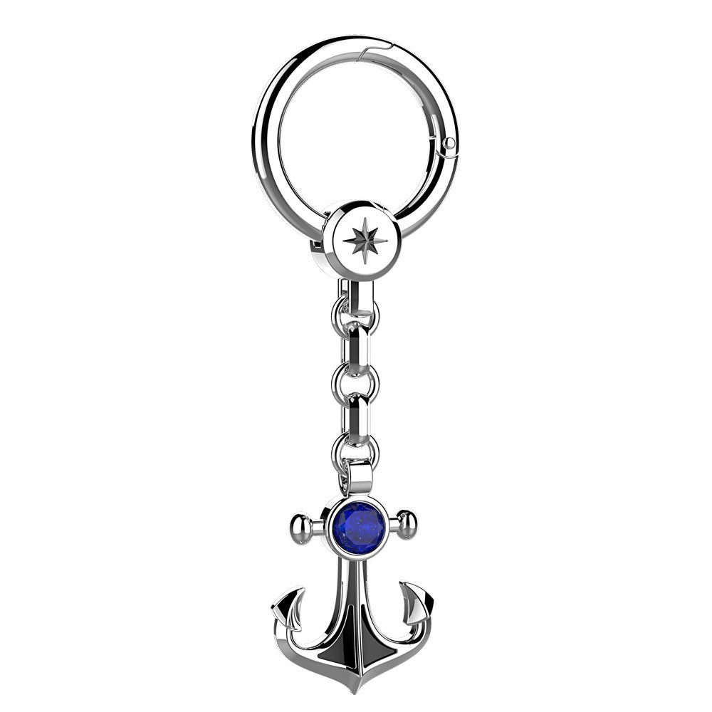 Zancan Portachiavi in argento con ancora