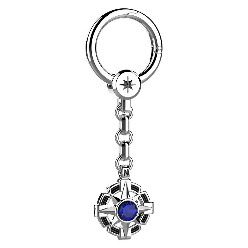 Zancan Portachiavi in argento con Lapis