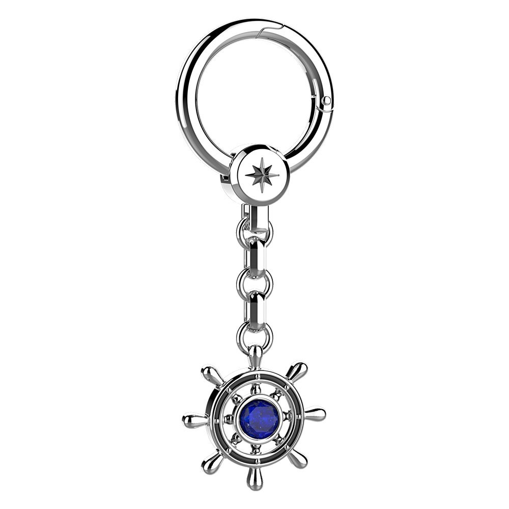 Zancan Portachiavi in argento con timone