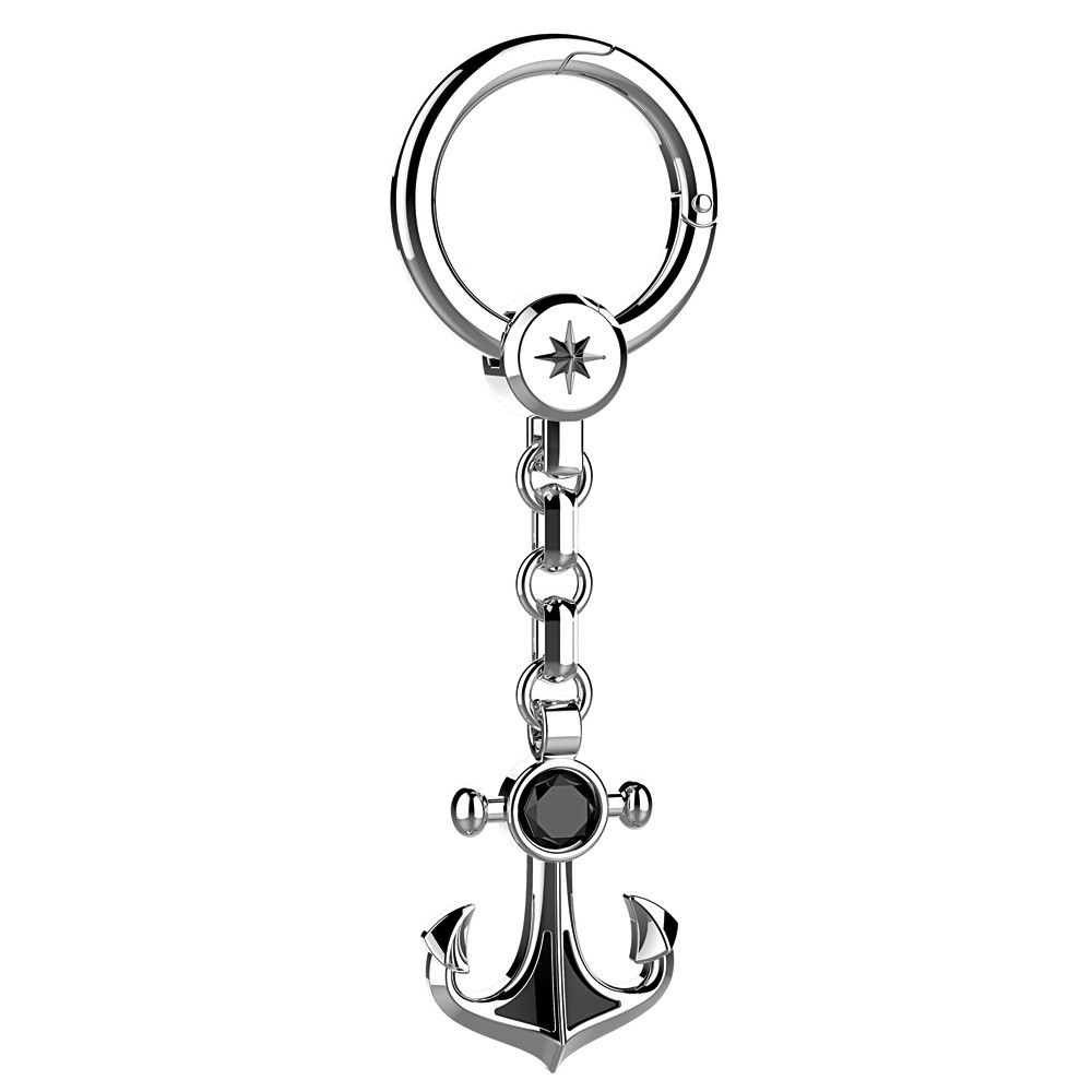 Zancan Portachiavi Zancan in argento con ancora