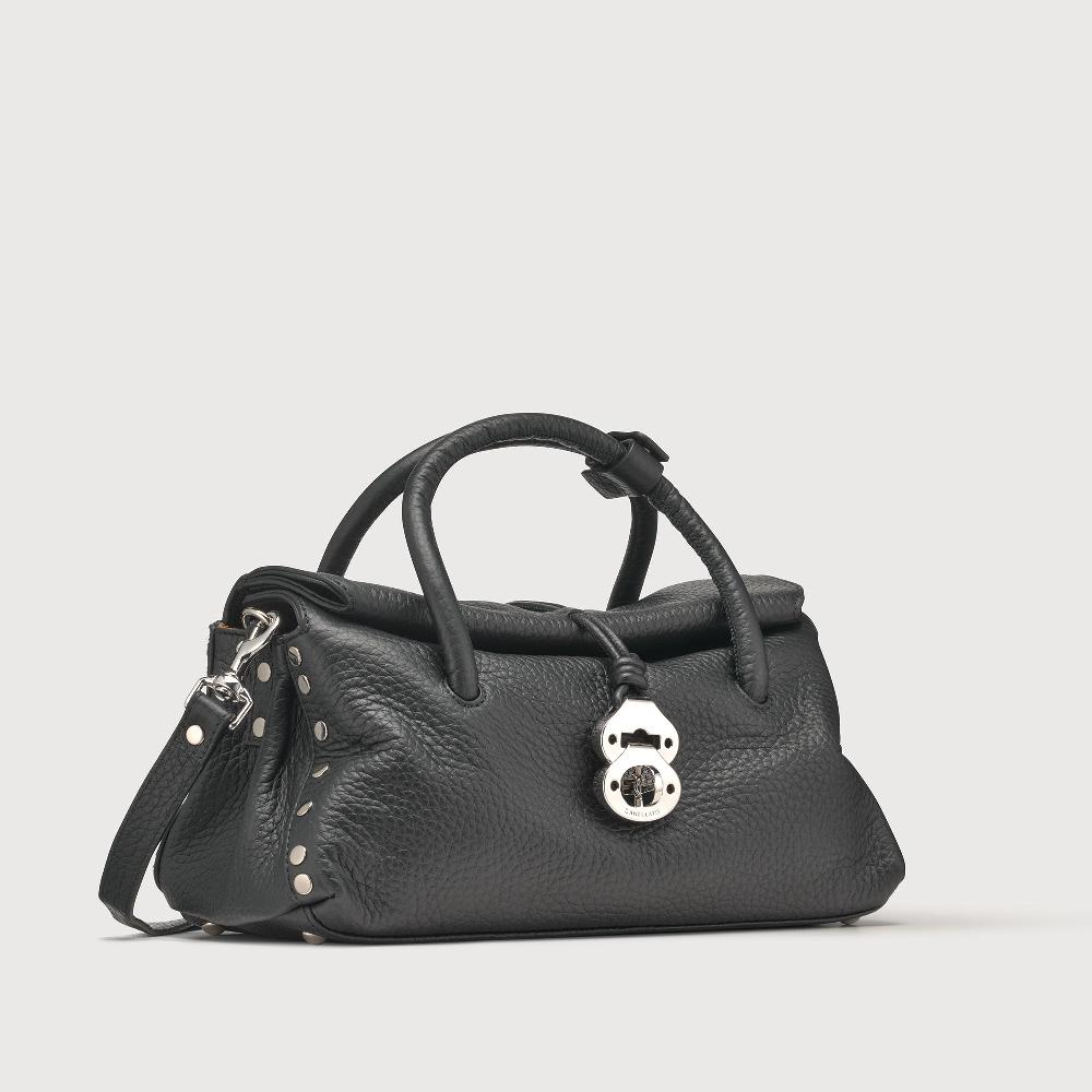 Zanellato BORSA DOTTA® SMALL IN PELLE MARTELLATA BLACK NERO | Zanellato