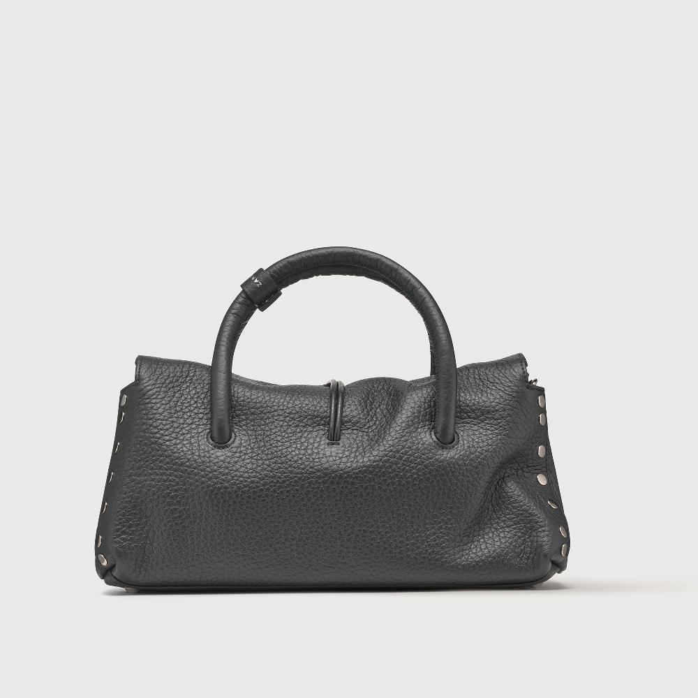 Zanellato BORSA DOTTA® SMALL IN PELLE MARTELLATA BLACK NERO | Zanellato