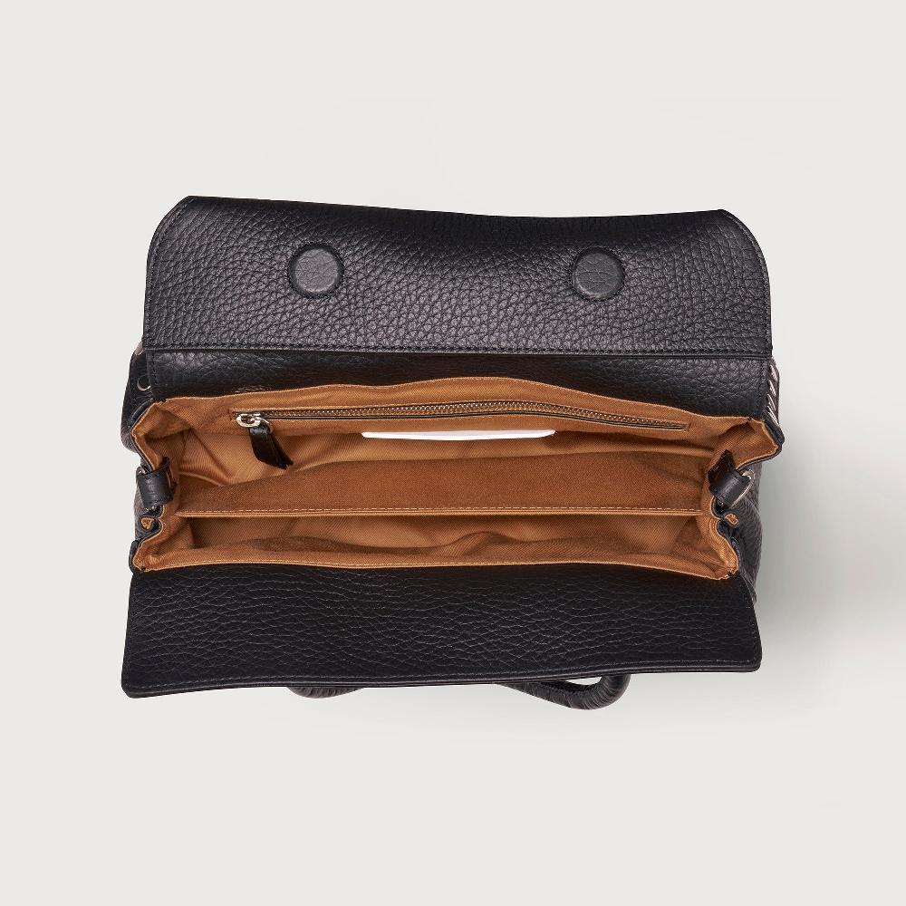 Zanellato BORSA DOTTA® SMALL IN PELLE MARTELLATA BLACK NERO | Zanellato