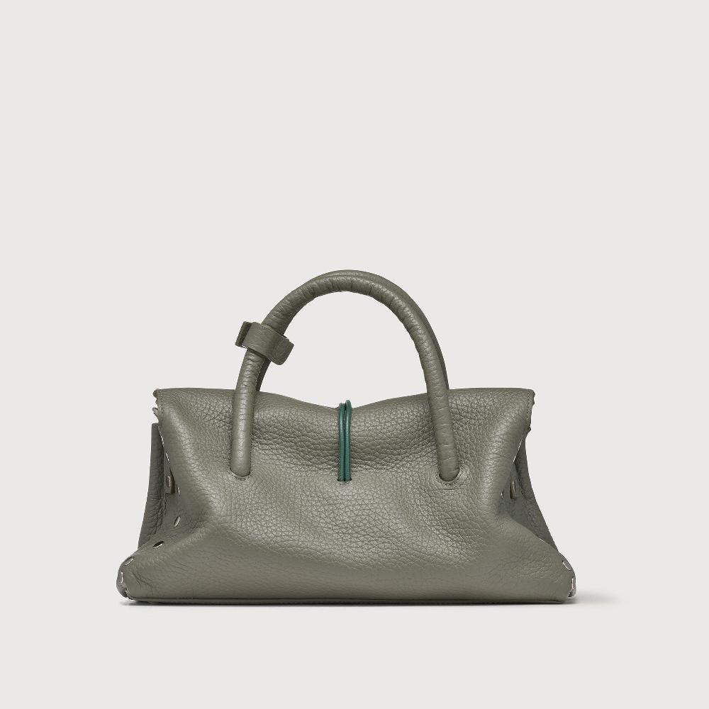 Zanellato BORSA DOTTA® SMALL IN PELLE MARTELLATA GREEN LICHENE | Zanellato
