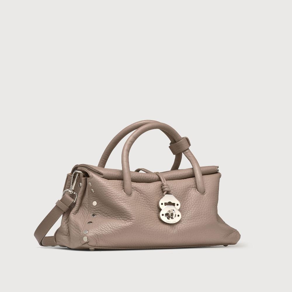 Zanellato BORSA DOTTA® SMALL IN PELLE MARTELLATA GREY CENERINO | Zanellato