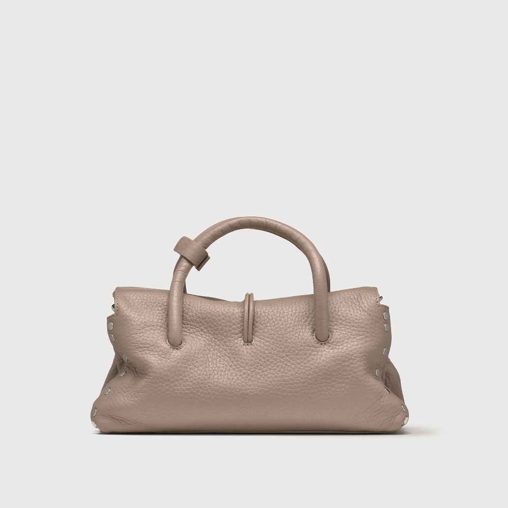 Zanellato BORSA DOTTA® SMALL IN PELLE MARTELLATA GREY CENERINO | Zanellato