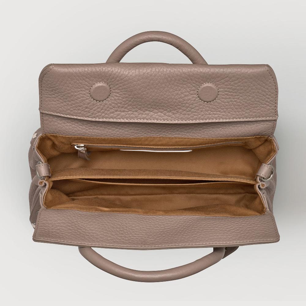 Zanellato BORSA DOTTA® SMALL IN PELLE MARTELLATA GREY CENERINO | Zanellato