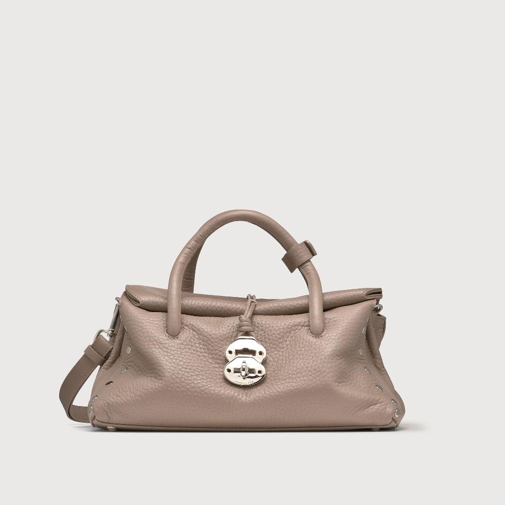 Zanellato BORSA DOTTA® SMALL IN PELLE MARTELLATA GREY CENERINO | Zanellato