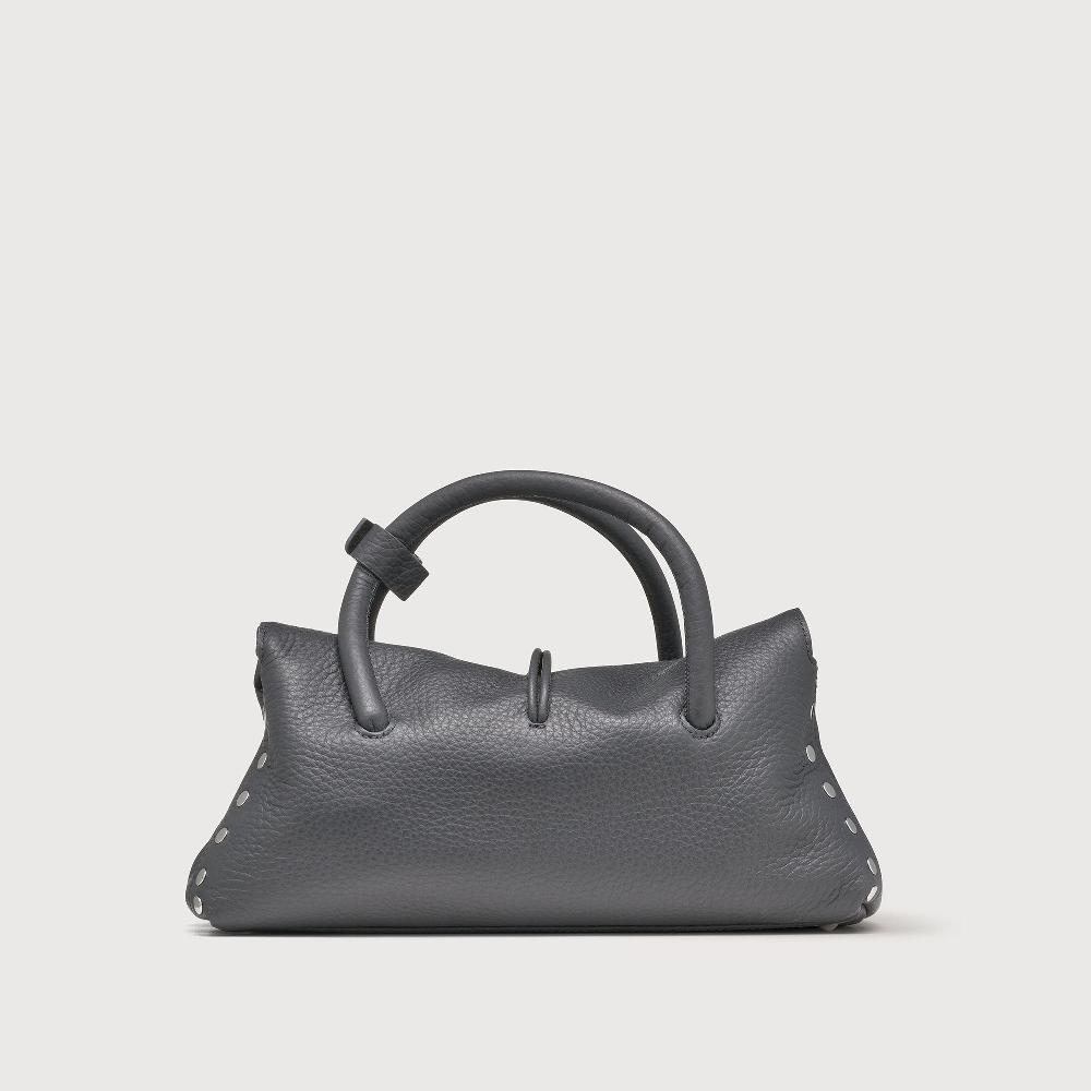 Zanellato BORSA DOTTA® SMALL IN PELLE MARTELLATA GREY STROMBOLI | Zanellato