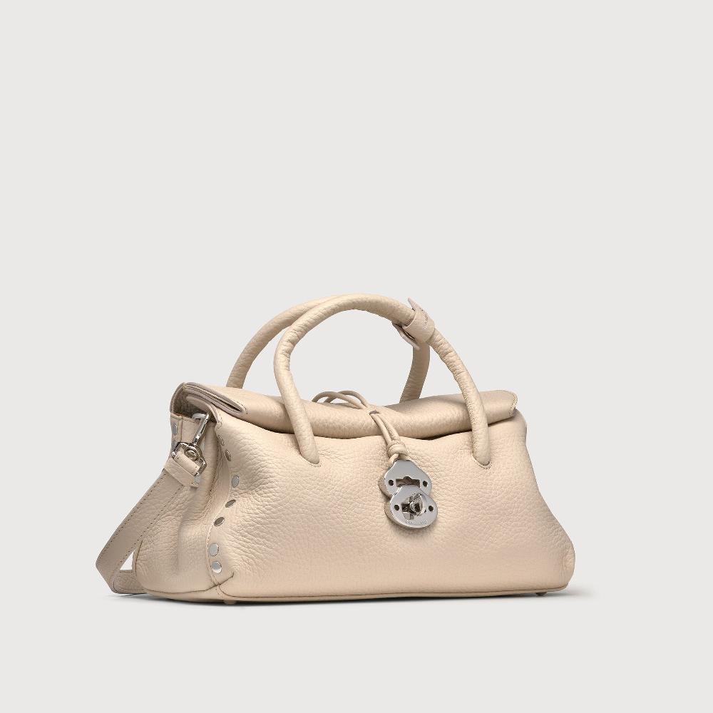 Zanellato BORSA DOTTA® SMALL IN PELLE MARTELLATA WHITE ALABASTRO | Zanellato
