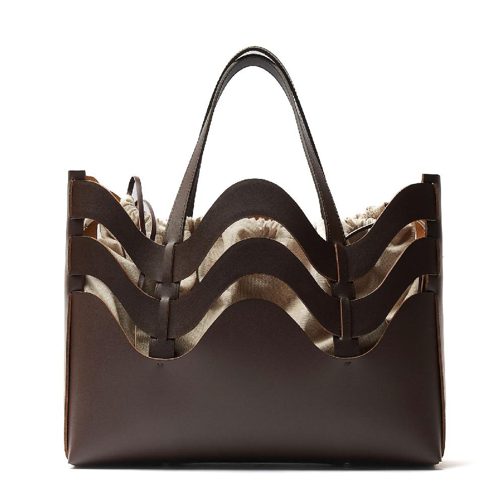 Zanellato BORSA DUNE MEDIUM IN PELLE RIGENERATA BROWN WENGHE | Zanellato