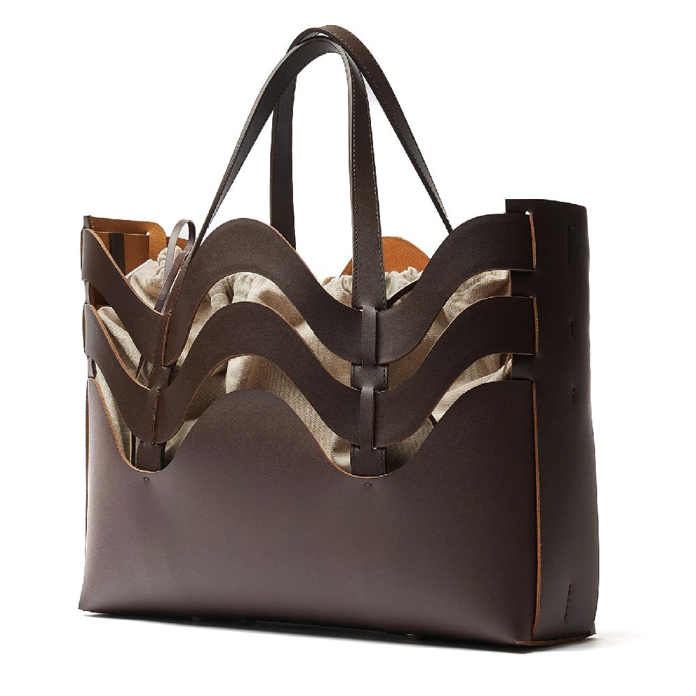Zanellato BORSA DUNE MEDIUM IN PELLE RIGENERATA BROWN WENGHE | Zanellato