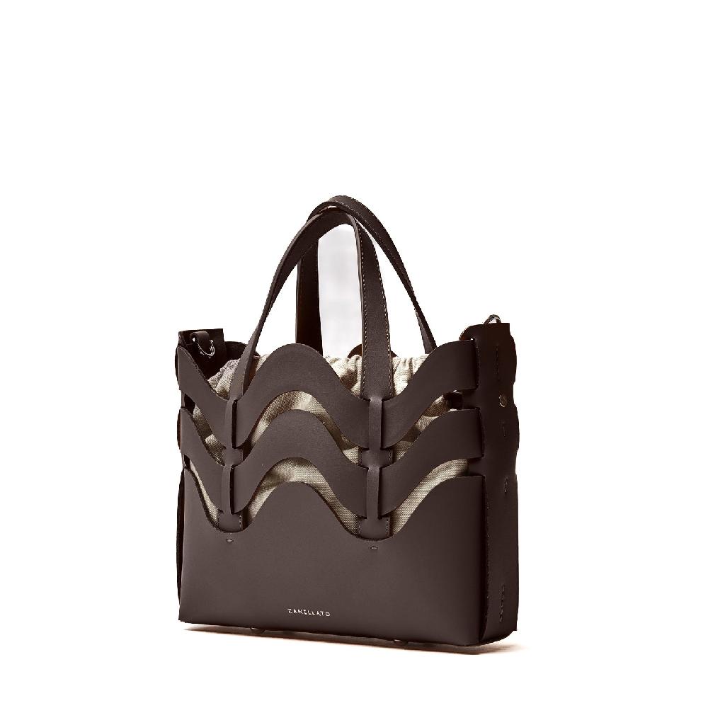 Zanellato BORSA DUNE SMALL IN PELLE RIGENERATA BROWN WENGHE | Zanellato