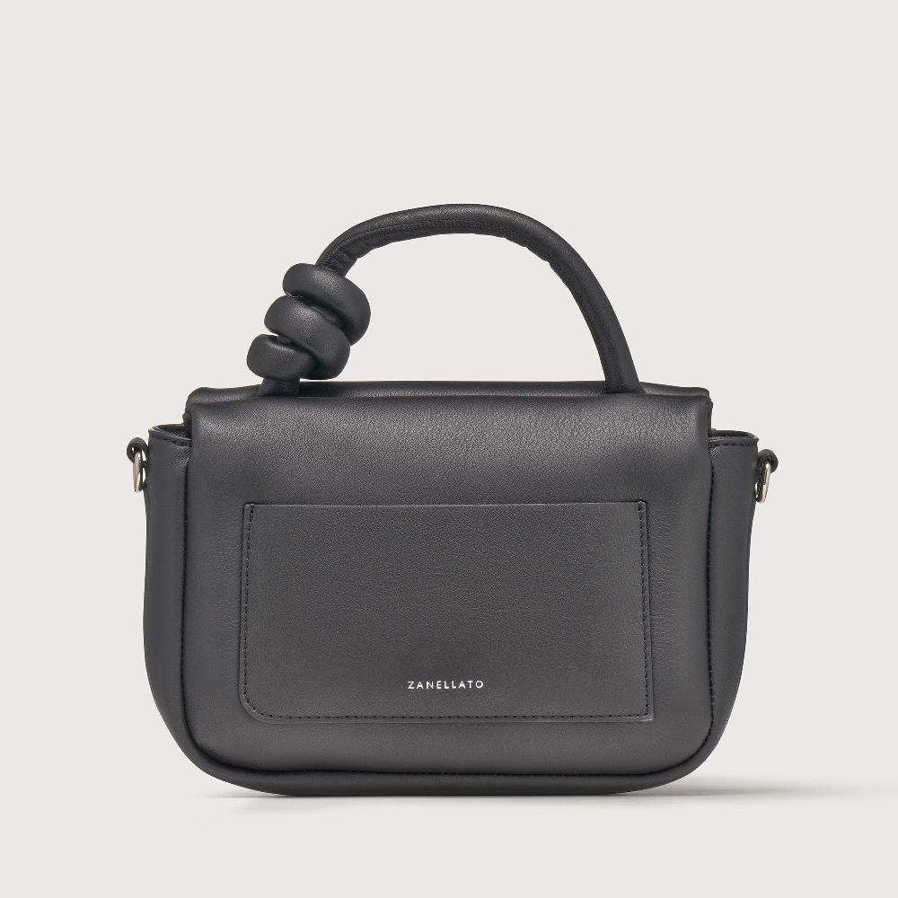 Zanellato BORSA ELLA SOFT MEDIUM IN PELLE LISCIA BLACK NERO | Zanellato