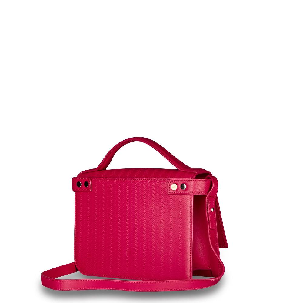 Zanellato BORSA ELLA UNICA IN PELLE STAMPATA ROSE FUCSIA | Zanellato