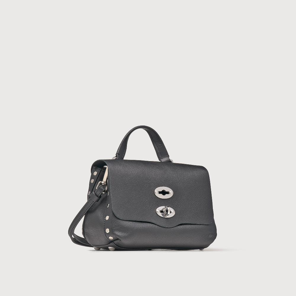 Zanellato BORSA POSTINA® BABY IN PELLE LISCIA BLACK NERO | Zanellato