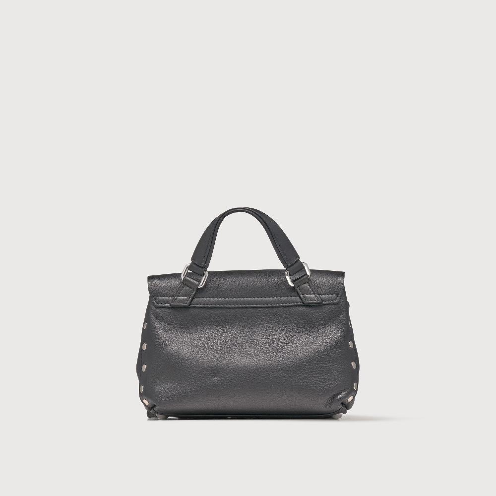 Zanellato BORSA POSTINA® BABY IN PELLE LISCIA BLACK NERO | Zanellato