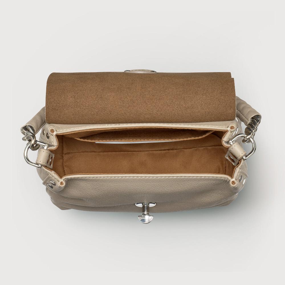 Zanellato BORSA POSTINA® BABY IN PELLE LISCIA GREY SASSONE | Zanellato