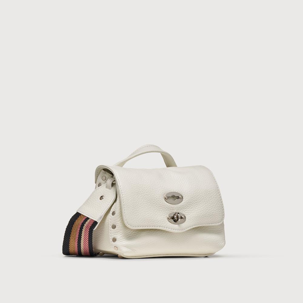 Zanellato BORSA POSTINA® BABY IN PELLE MARTELLATA BIANCO LATTE | Zanellato