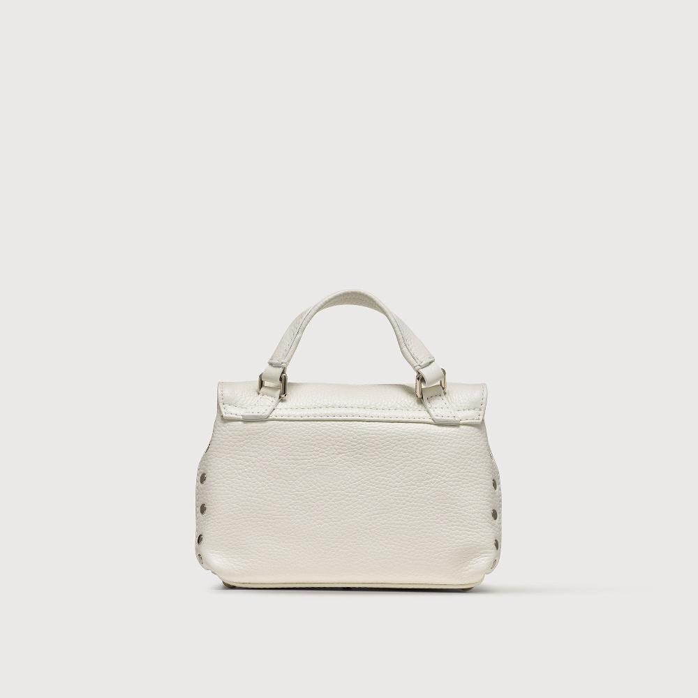 Zanellato BORSA POSTINA® BABY IN PELLE MARTELLATA BIANCO LATTE | Zanellato
