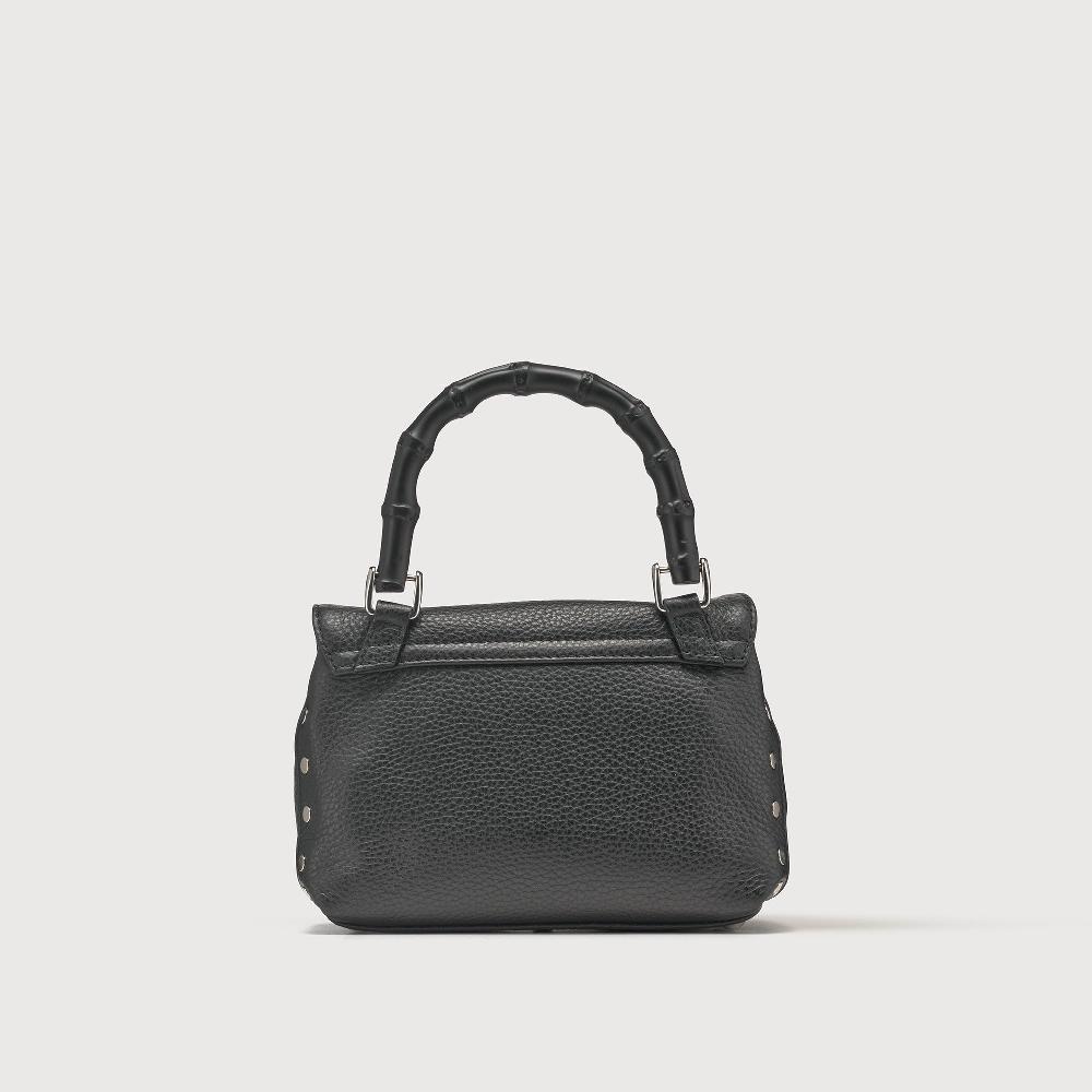 Zanellato BORSA POSTINA® BABY IN PELLE MARTELLATA BLACK NERO | Zanellato