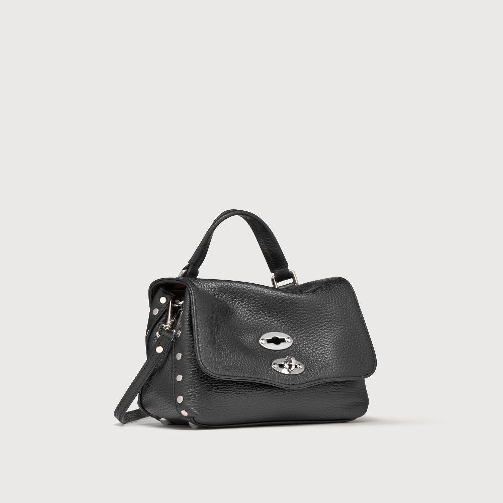 Zanellato BORSA POSTINA® BABY IN PELLE MARTELLATA BLACK NERO | Zanellato