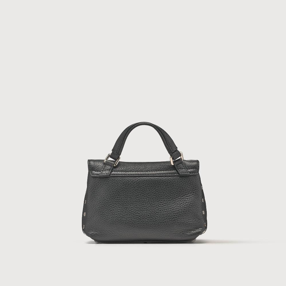 Zanellato BORSA POSTINA® BABY IN PELLE MARTELLATA BLACK NERO | Zanellato