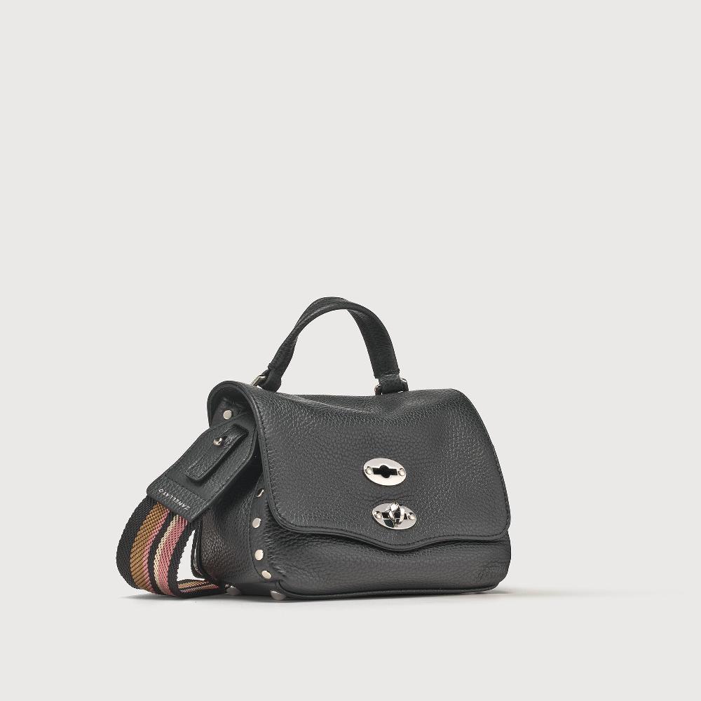 Zanellato BORSA POSTINA® BABY IN PELLE MARTELLATA BLACK NERO | Zanellato