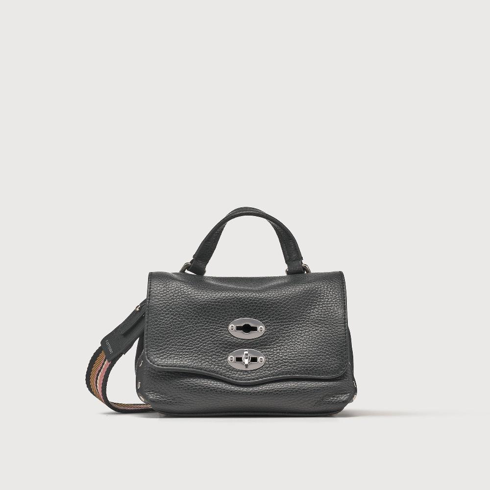 Zanellato BORSA POSTINA® BABY IN PELLE MARTELLATA BLACK NERO | Zanellato