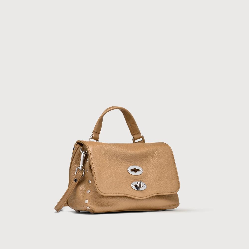 Zanellato BORSA POSTINA® BABY IN PELLE MARTELLATA BROWN CAPPUCCINO | Zanellato