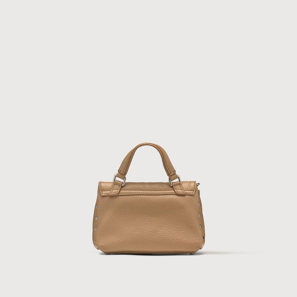 Zanellato BORSA POSTINA® BABY IN PELLE MARTELLATA BROWN CAPPUCCINO | Zanellato