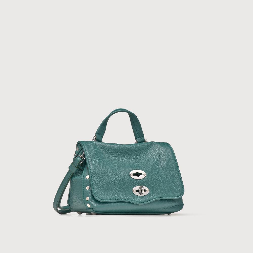Zanellato BORSA POSTINA® BABY IN PELLE MARTELLATA GREEN ACCA | Zanellato