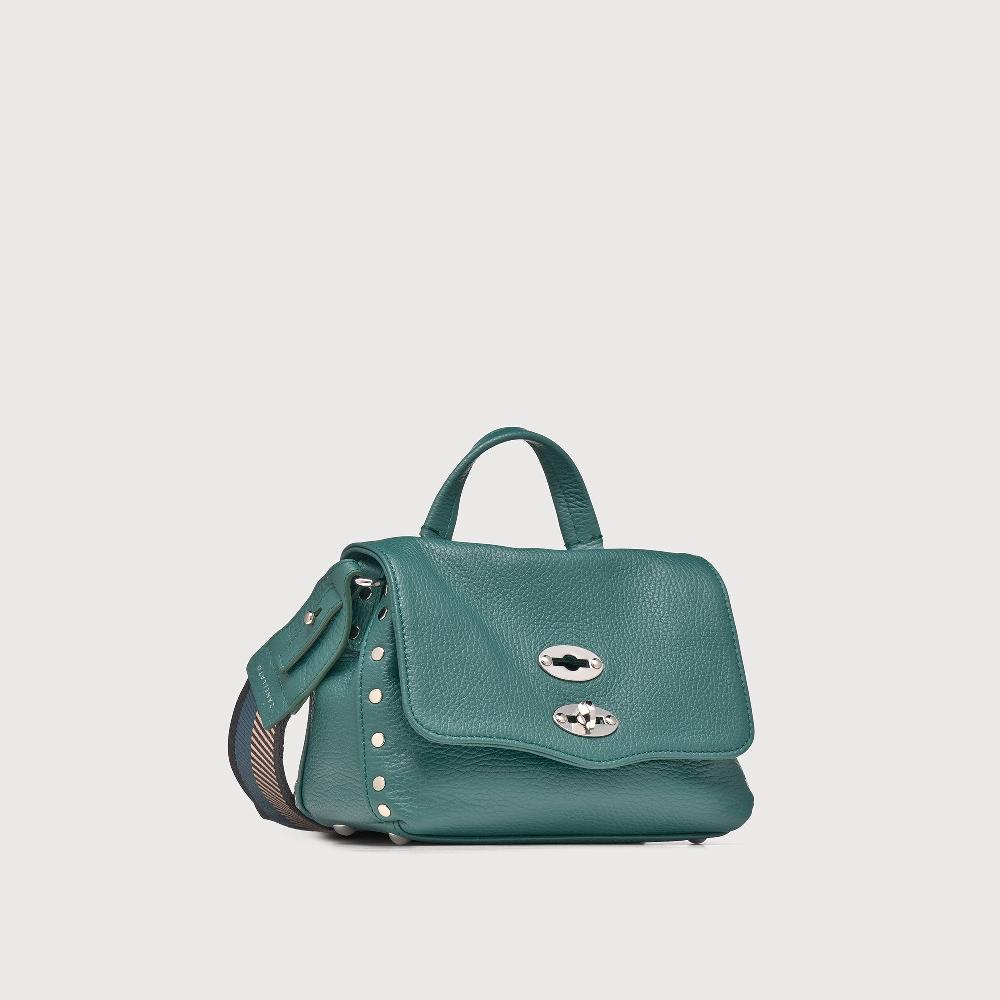 Zanellato BORSA POSTINA® BABY IN PELLE MARTELLATA GREEN ACCA | Zanellato
