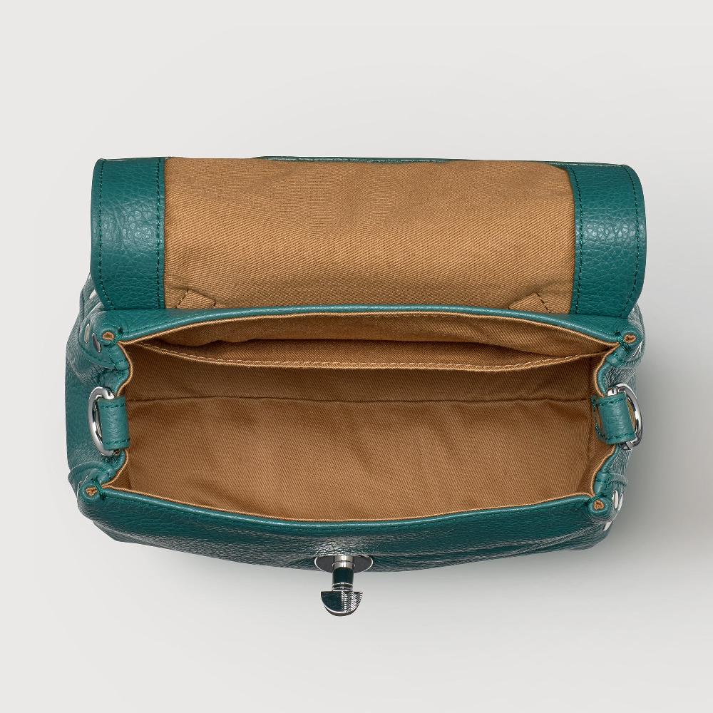 Zanellato BORSA POSTINA® BABY IN PELLE MARTELLATA GREEN ACCA | Zanellato