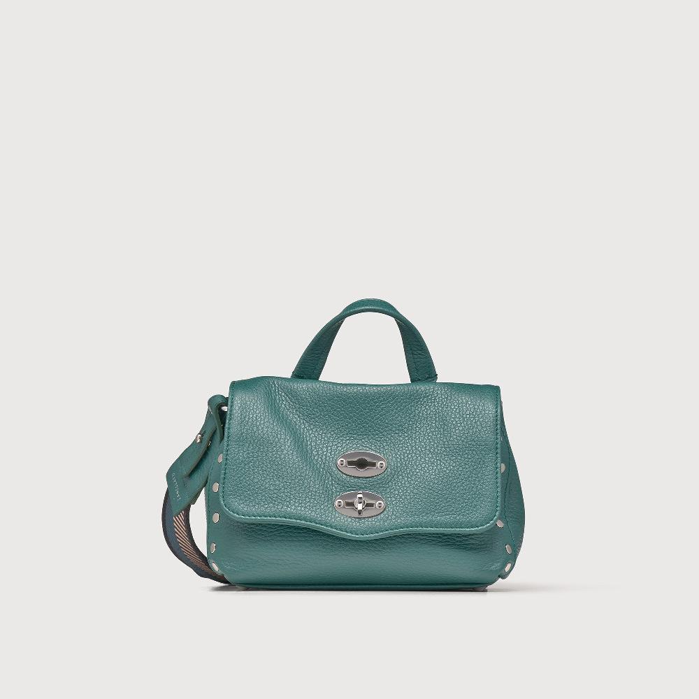 Zanellato BORSA POSTINA® BABY IN PELLE MARTELLATA GREEN ACCA | Zanellato