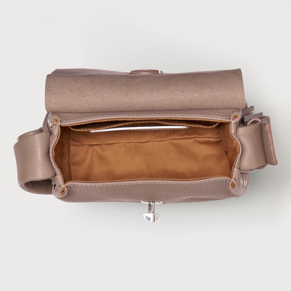 Zanellato BORSA POSTINA® BABY IN PELLE MARTELLATA GREY CENERINO | Zanellato