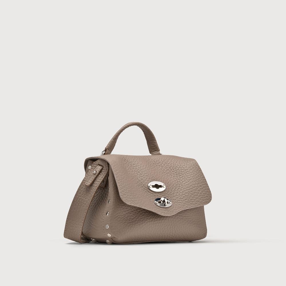 Zanellato BORSA POSTINA® BABY IN PELLE MARTELLATA GREY CENERINO | Zanellato
