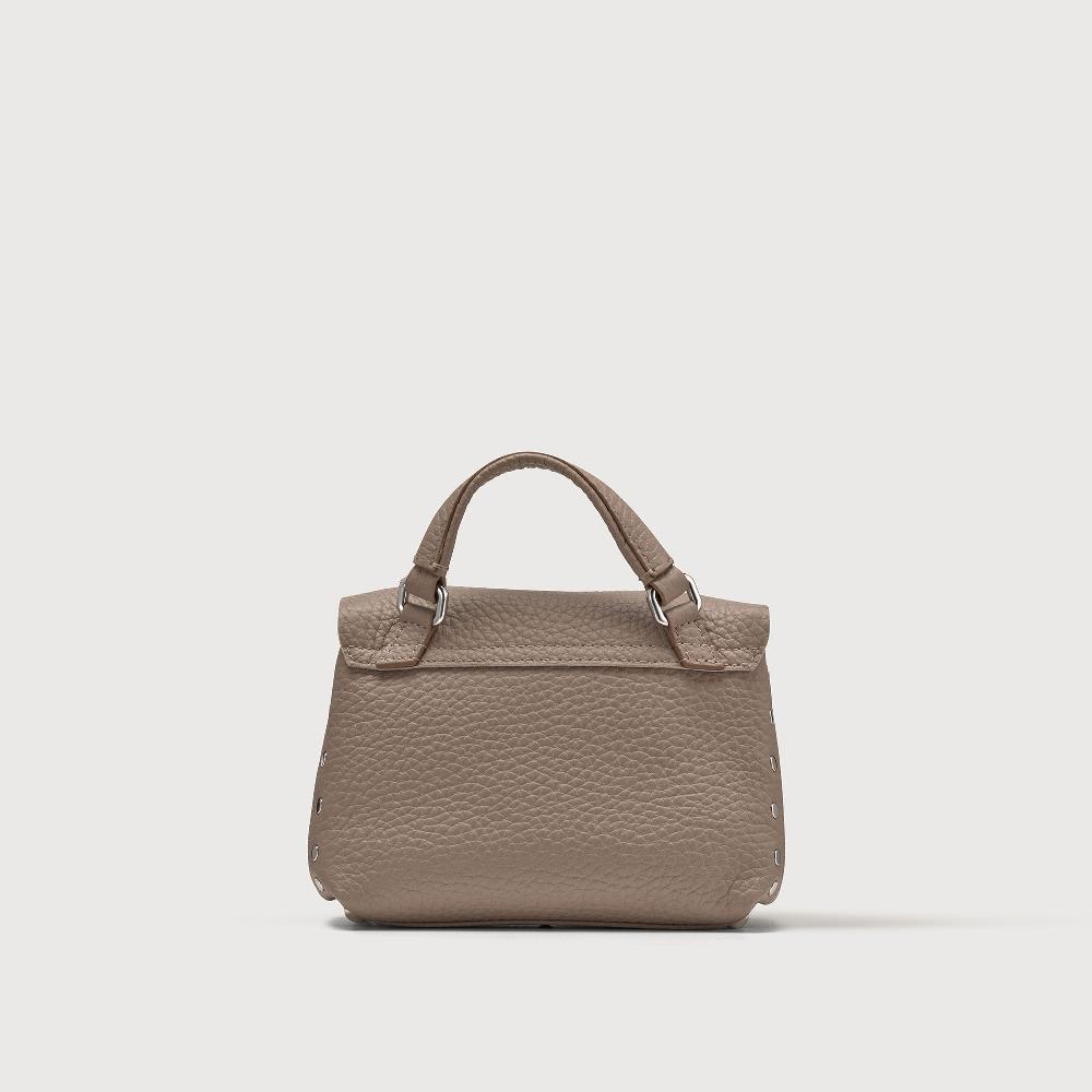Zanellato BORSA POSTINA® BABY IN PELLE MARTELLATA GREY CENERINO | Zanellato