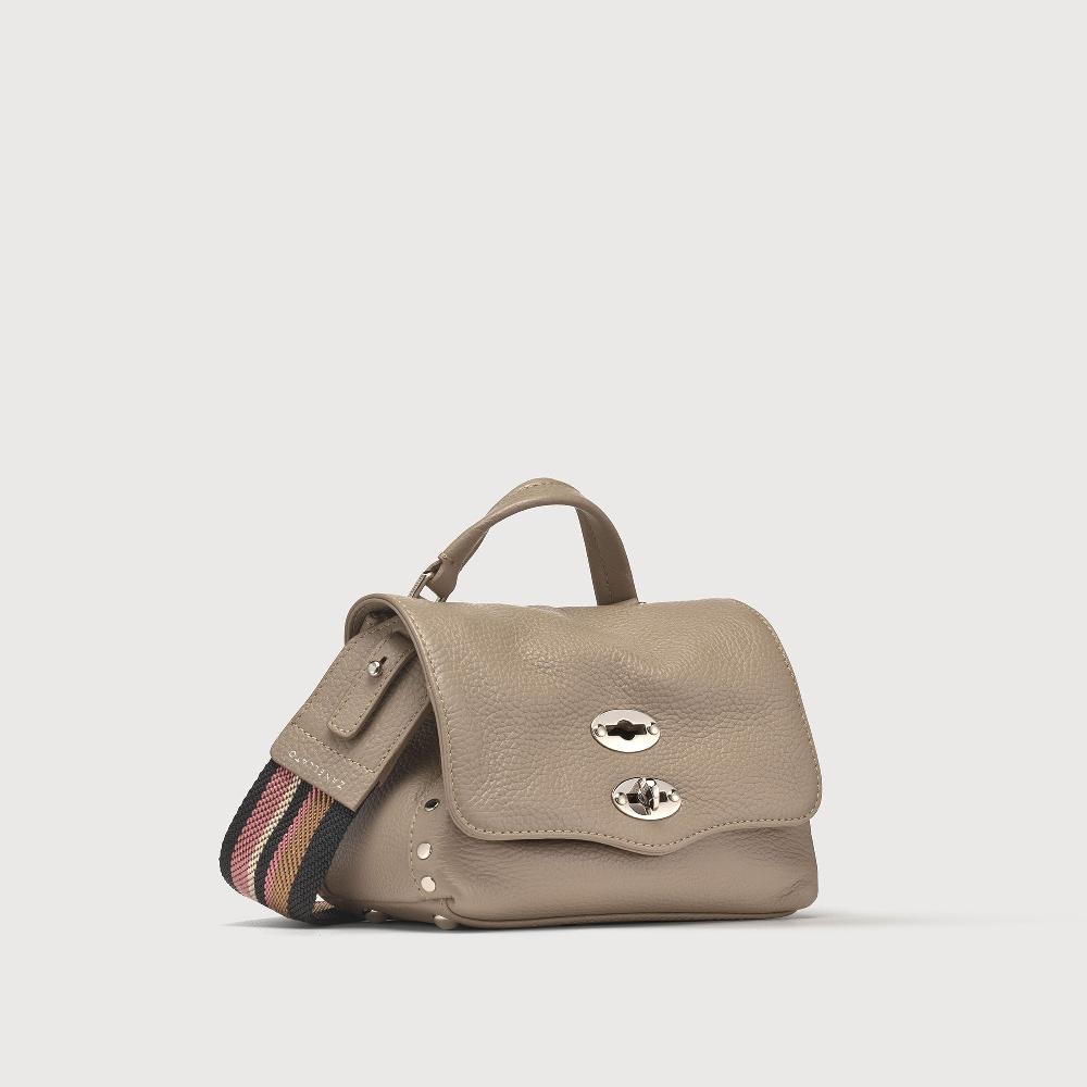 Zanellato BORSA POSTINA® BABY IN PELLE MARTELLATA GREY CRETA | Zanellato