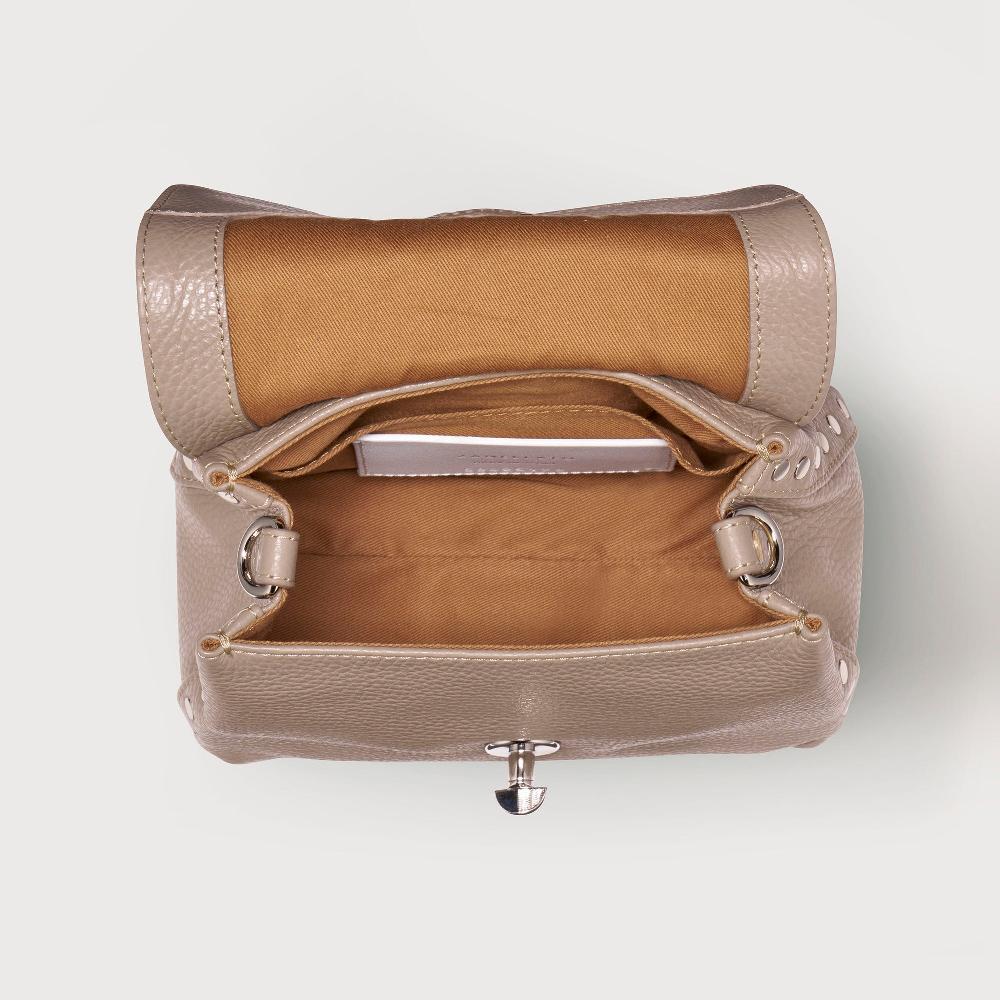 Zanellato BORSA POSTINA® BABY IN PELLE MARTELLATA GREY CRETA | Zanellato