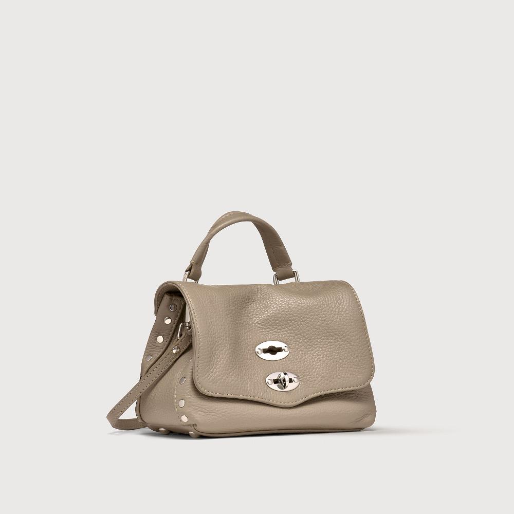Zanellato BORSA POSTINA® BABY IN PELLE MARTELLATA GREY CRETA | Zanellato