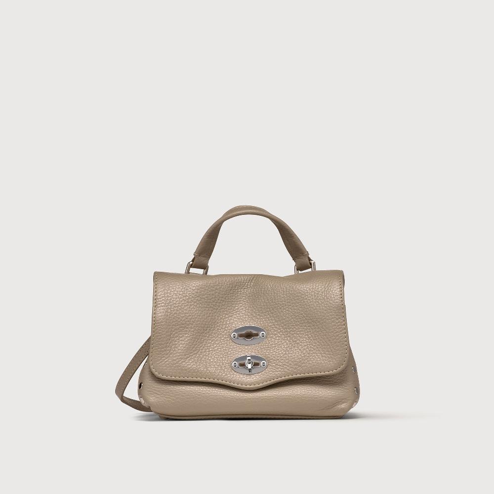 Zanellato BORSA POSTINA® BABY IN PELLE MARTELLATA GREY CRETA | Zanellato