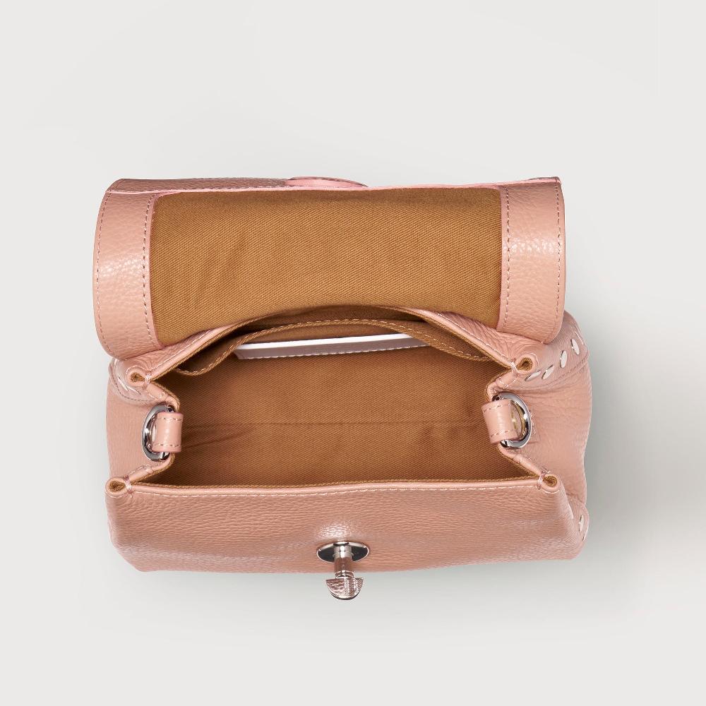 Zanellato BORSA POSTINA® BABY IN PELLE MARTELLATA PINK NUDE | Zanellato