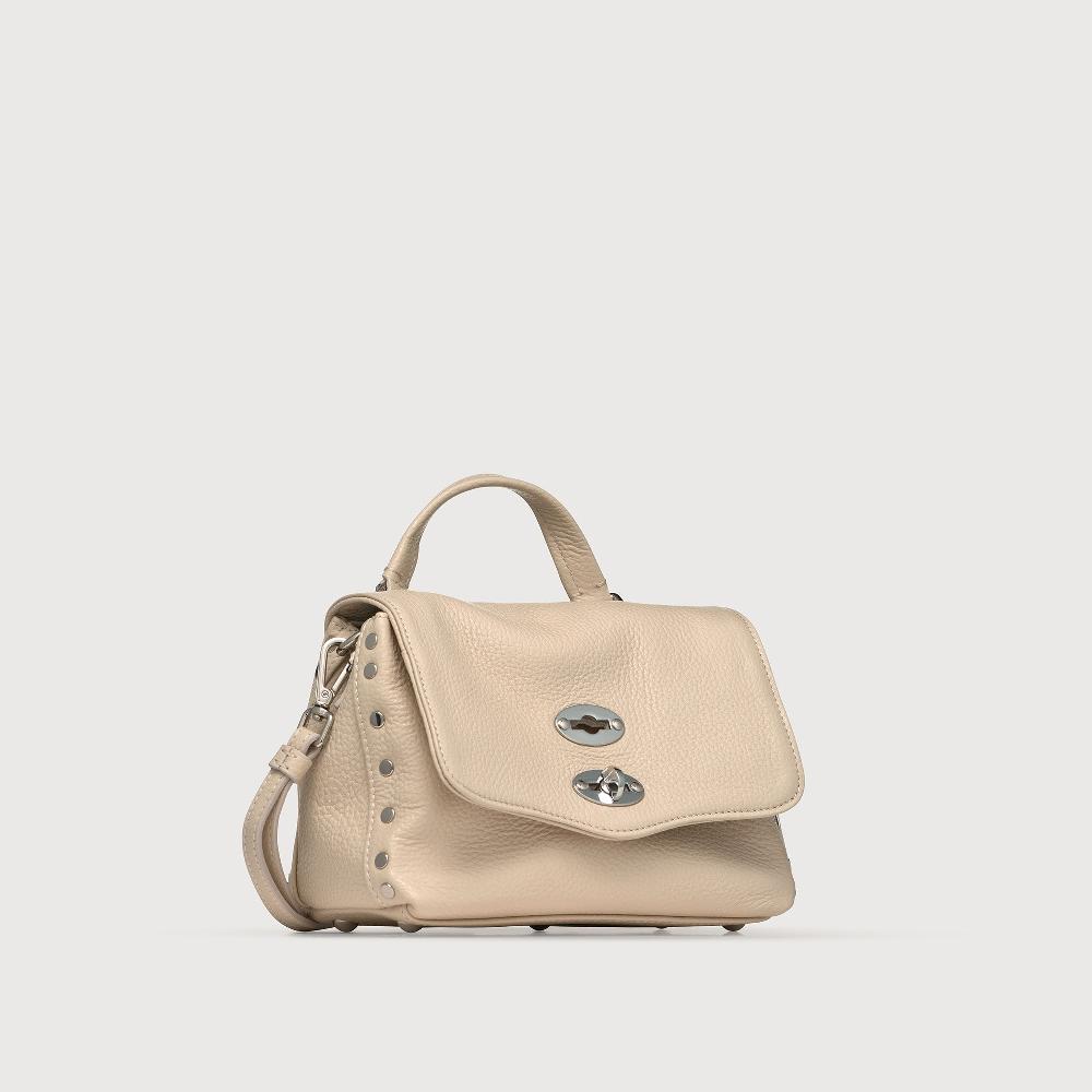 Zanellato BORSA POSTINA® BABY IN PELLE MARTELLATA WHITE BIANCONE | Zanellato