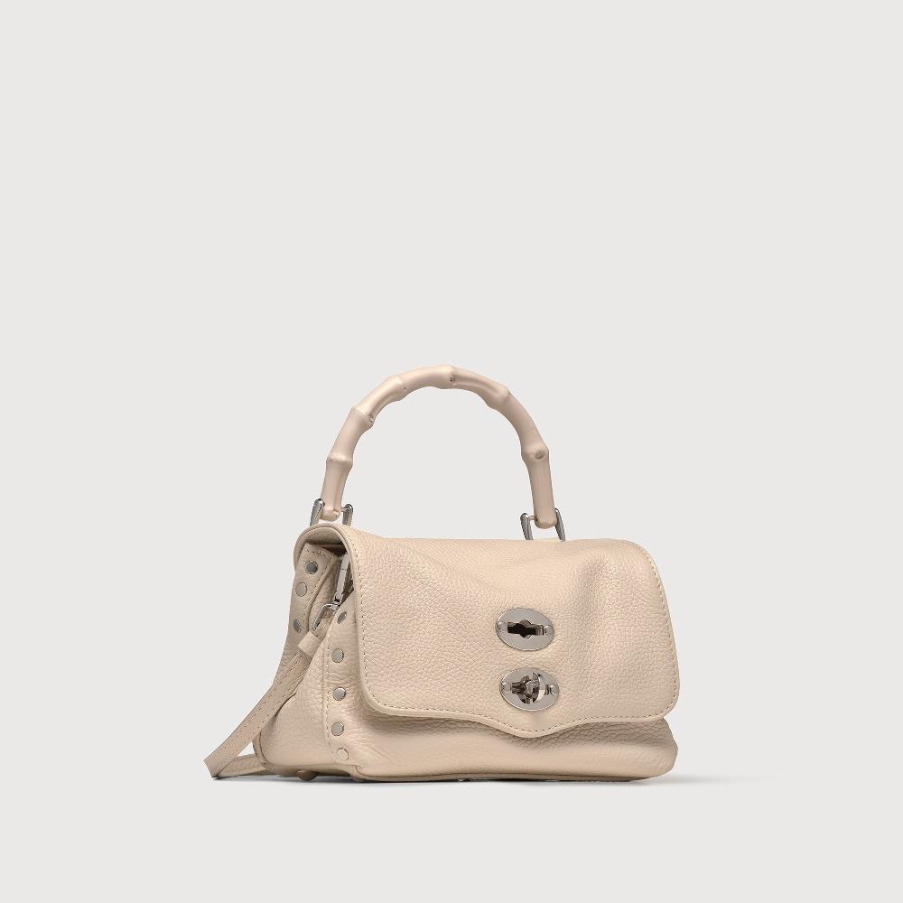Zanellato BORSA POSTINA® BABY IN PELLE MARTELLATA WHITE BIANCONE | Zanellato
