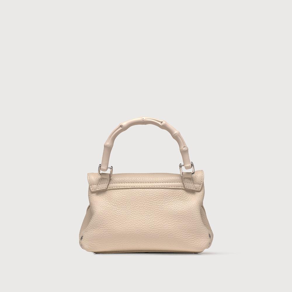 Zanellato BORSA POSTINA® BABY IN PELLE MARTELLATA WHITE BIANCONE | Zanellato