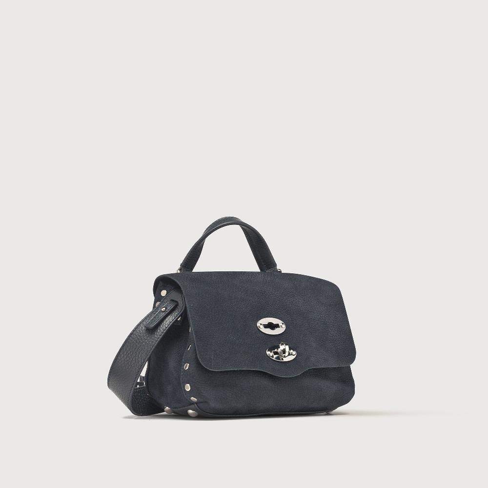 Zanellato BORSA POSTINA® BABY IN PELLE NABUK BLUE NOTTE | Zanellato